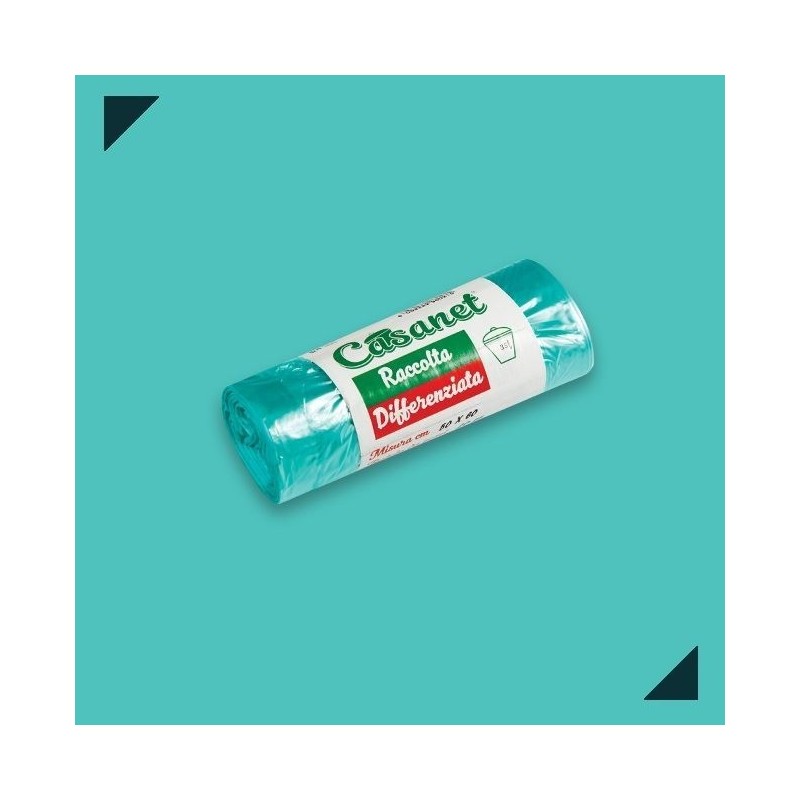 SACCO IMMONDIZIA 50x60cm 35lt 20pz BIO VERDE CAS