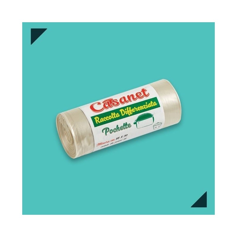 SACCO IMMONDIZIA POCHETTE 72x110cm 110lt 8pz AMBRA CAS