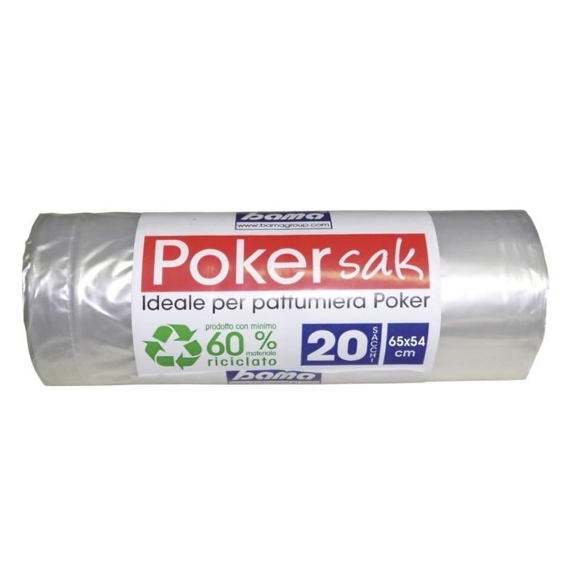 SACCO IMMONDIZIA POKER SAK C/M 65x54cm 20pz BAMA