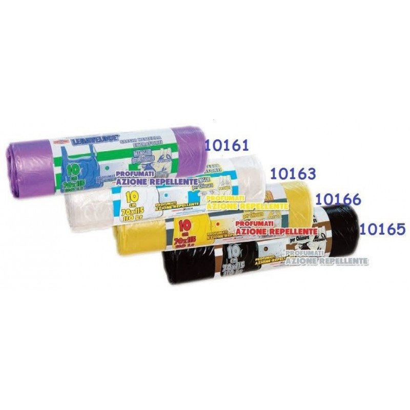 SACCO IMMONDIZIA PROFUM. 70x115cm 110lt 10pz NERI DINAMIK