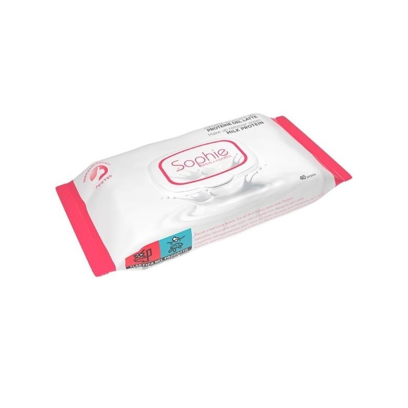 SOPHIE SALVIETTINE STRUCCANTI PROTEINE DEL LATTE POP-UP 40PZ