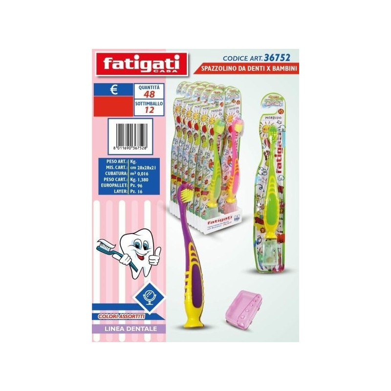 SPAZZOLINO DA DENTI FATIGATI PER BAMBINI 36752