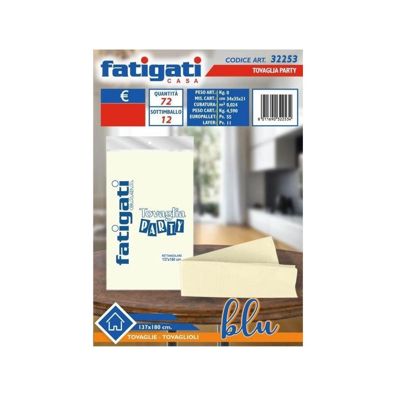 TOVAGLIA PARTY AVORIO 137X180 CM