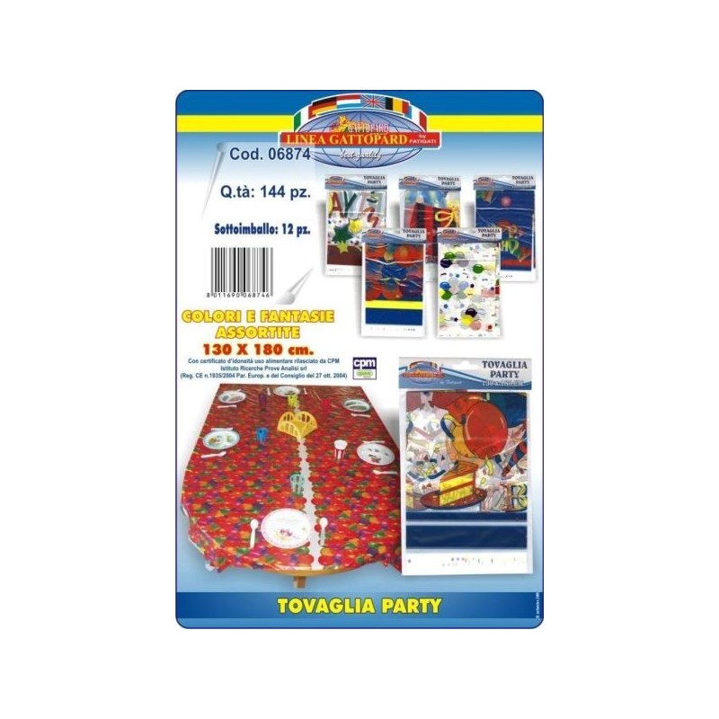 TOVAGLIA PARTY FANTASIE ASS. 130X180 CM