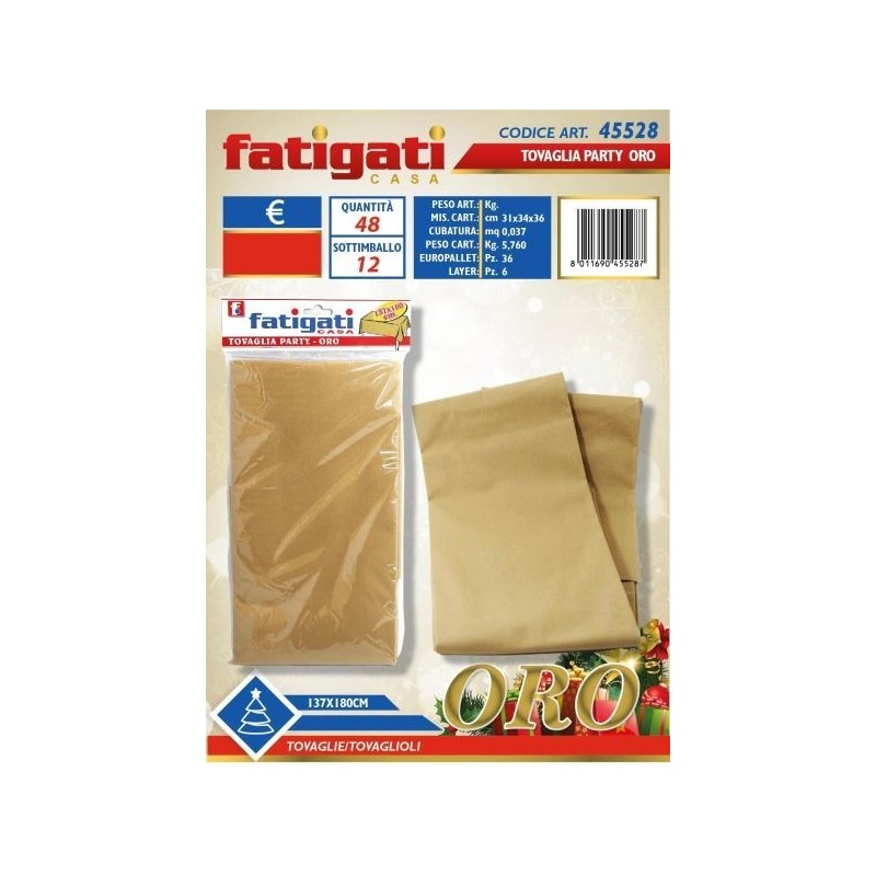 TOVAGLIA PARTY TNT ORO 137X180 CM