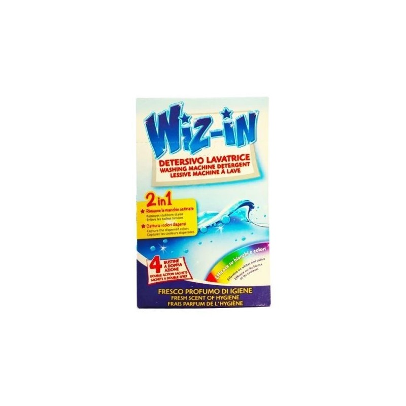 WIZ-IN DETERSIVO LAVATRICE FRESCO PROFUMO 4 BUSTE 40 GR