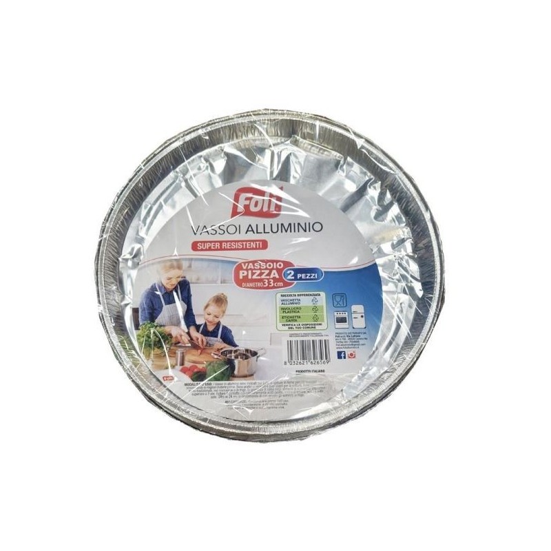 FOLI' PACK CONTENITORE ALLUMINIO PIZZA D.33 2PZ
