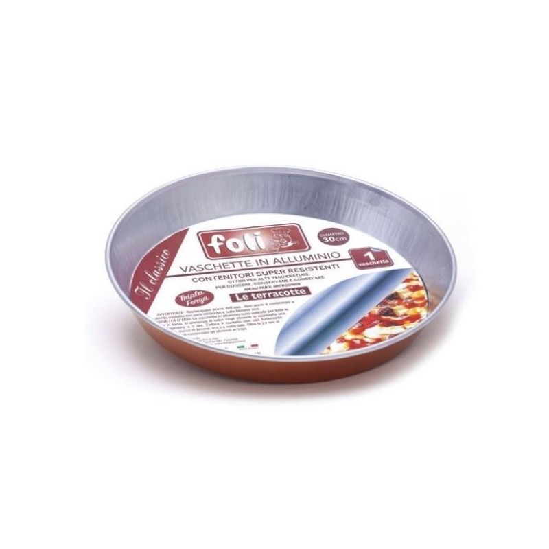 FOLI' TORTIERE ALLUMINIO TERRACOTTE D.30 1 PZ