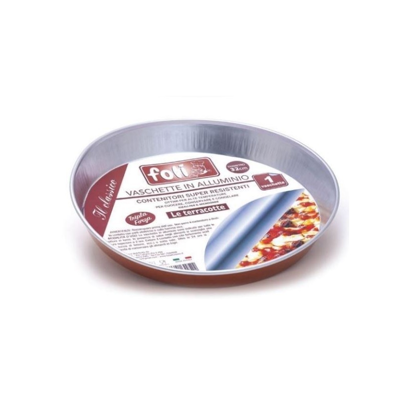 FOLI' TORTIERE ALLUMINIO TERRACOTTE D.32 1 PZ