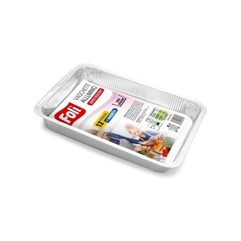 FOLI' VASCHETTE ALLUMINIO S/C 12 PORZ. 1PZ