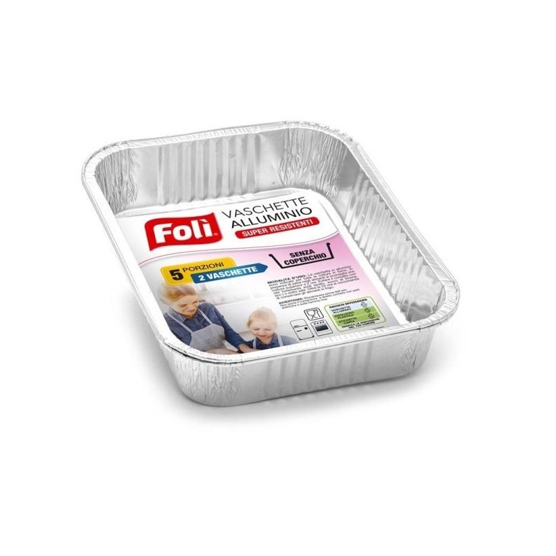 FOLI' VASCHETTE ALLUMINIO S/C 5 PORZ. 2PZ