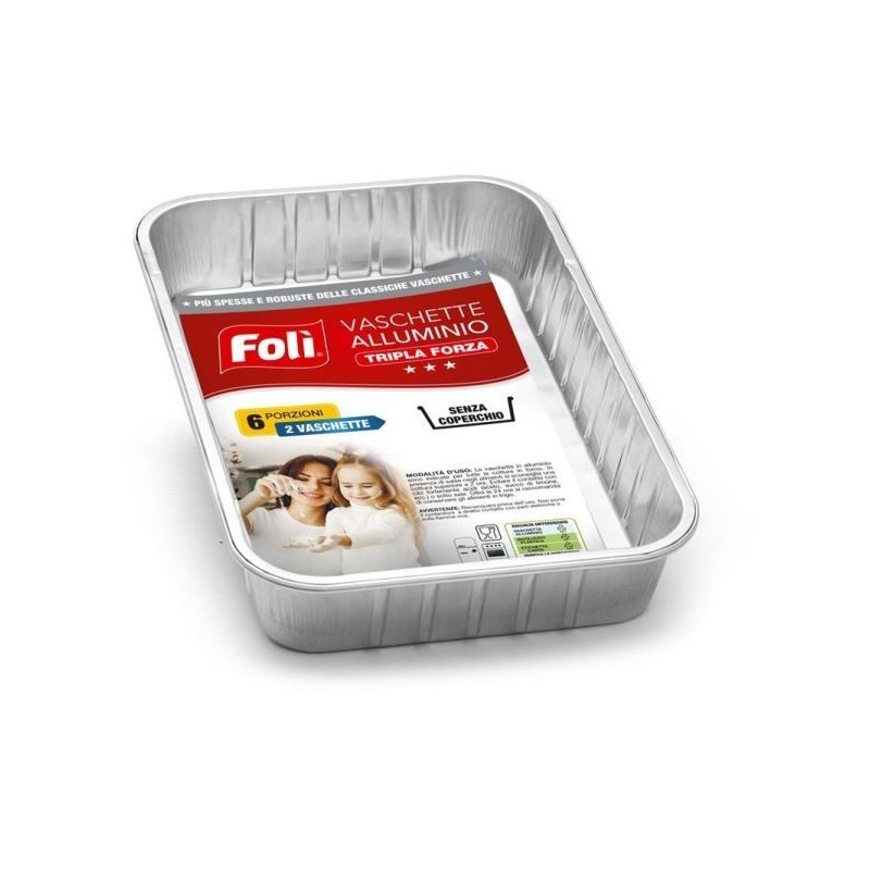 FOLI' VASCHETTE ALLUMINIO TRIPLA F. S/C 6 PORZ. 2PZ
