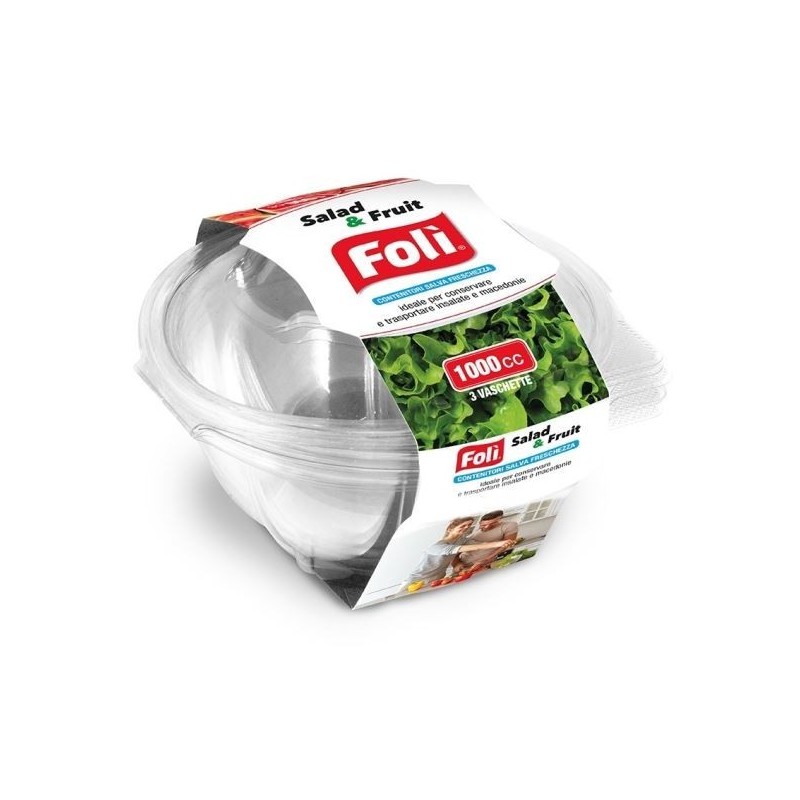 FOLI' VASCHETTE INSALATA&FRUTTA 1000 CC 3 PZ