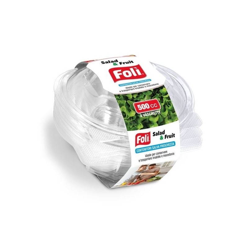 FOLI' VASCHETTE INSALATA&FRUTTA 500 CC 4 PZ