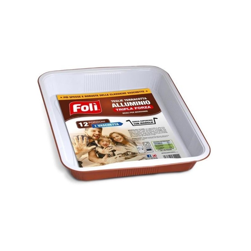FOLI' VASCHETTE MICROONDE C/MANIGLIE 12 PORZ. 1PZ