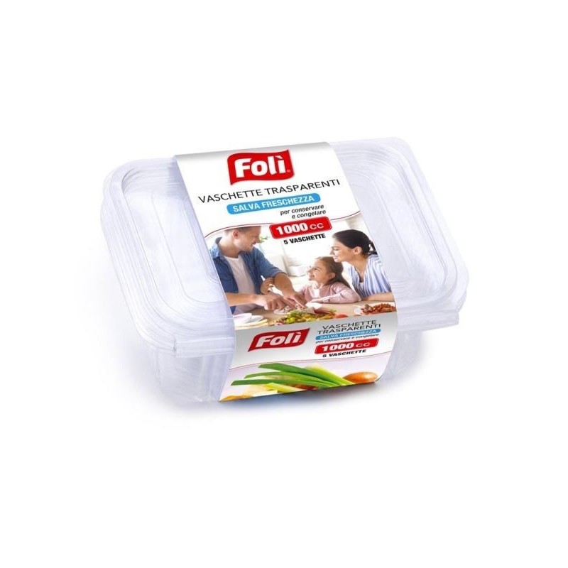 FOLI' VASCHETTE SALVAFRESCHEZZA RETT. 1000CC 5PZ