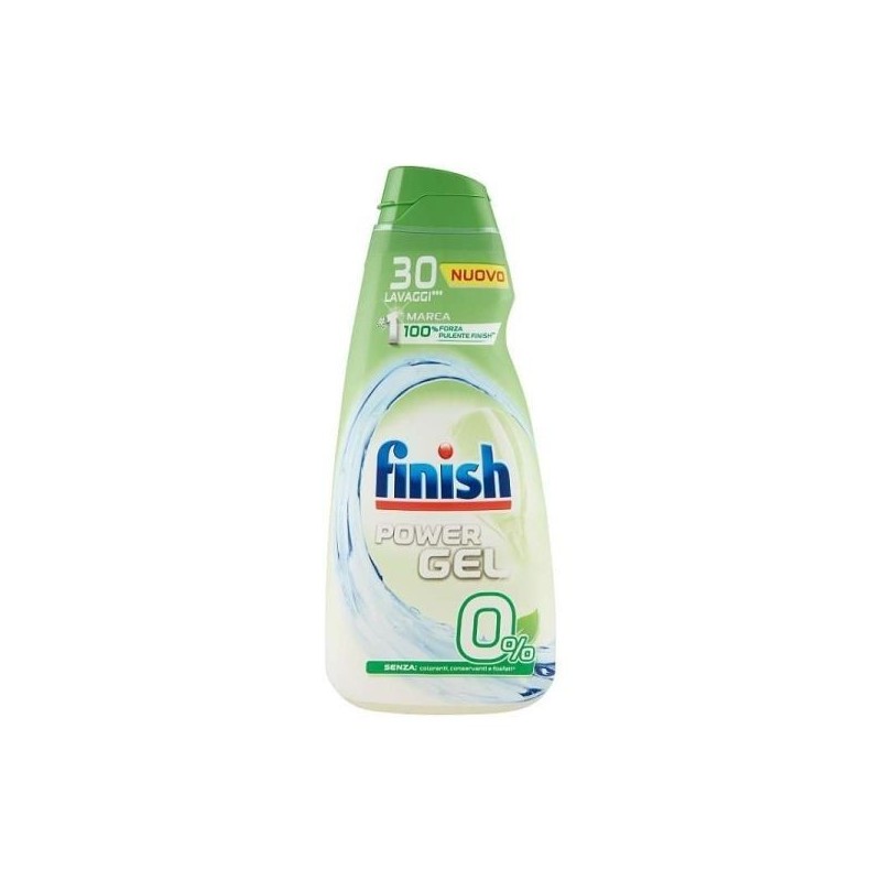 FINISH POWER GEL GREEN 0 % 650 ML 30 LAV.