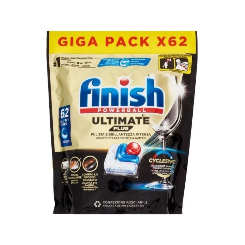FINISH POWERBALL ULTIMATE ALL IN 1 FRESH 62 PZ