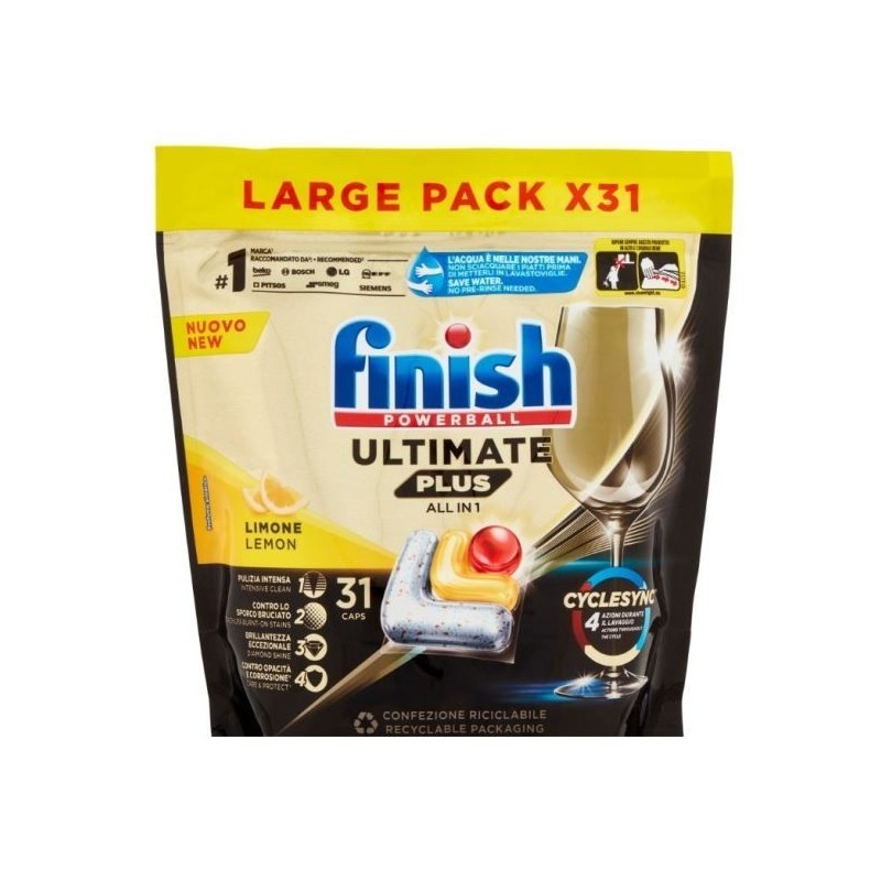 FINISH POWERBALL ULTIMATE PLUS ALL IN 1 LIMONE 31PZ