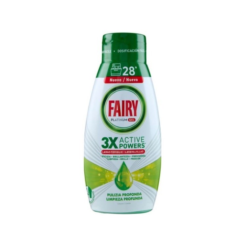 FAIRY PLATINUM GEL 3X ACTIVE P. DEEP 504ML 28LAV