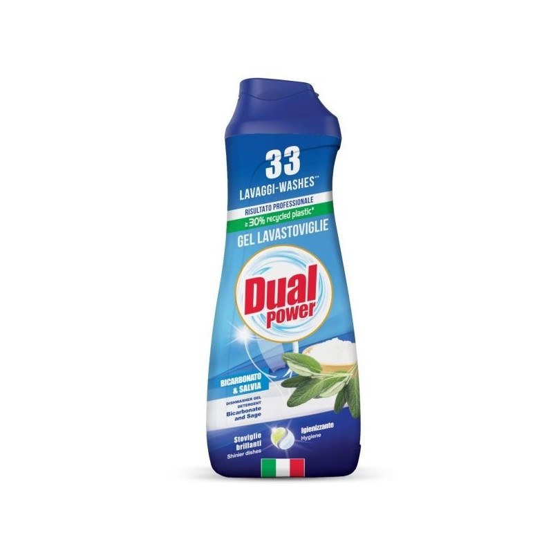DUAL POWER GEL LAVASTOVIGLIE BICARBON./SALVIA 660 ML