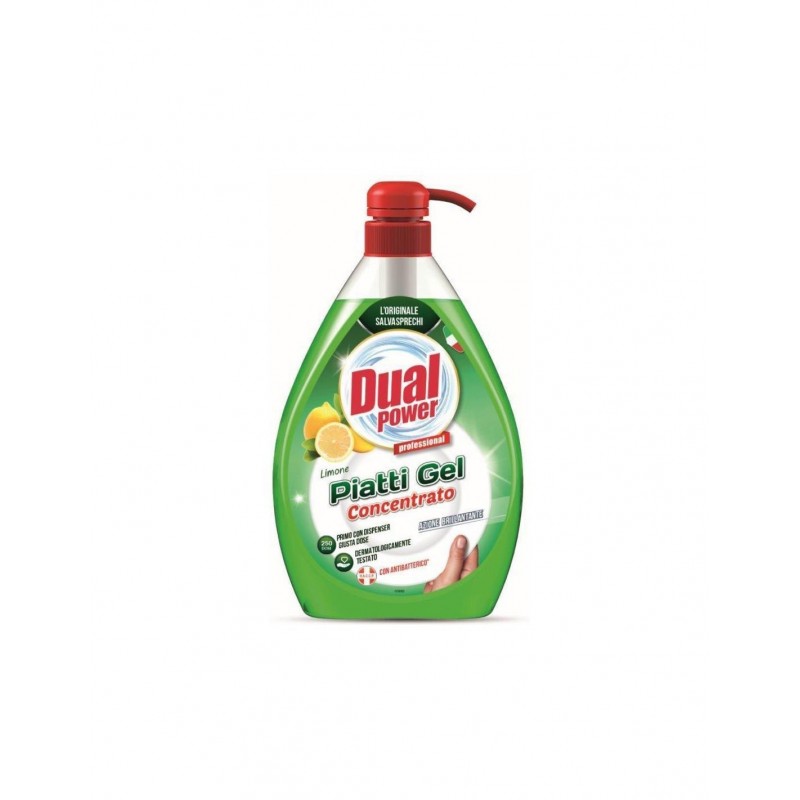 DUAL POWER GEL PIATTI 1L DISP LIMONE