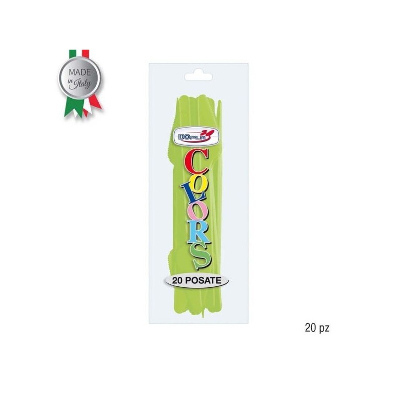 DOPLA COLTELLI VERDE ACIDO 20 PZ