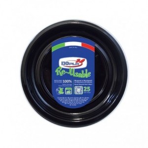 DOPLA PIATTI PIANI NERO D22...