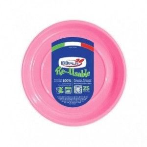 DOPLA PIATTI PIANI ROSA D22...