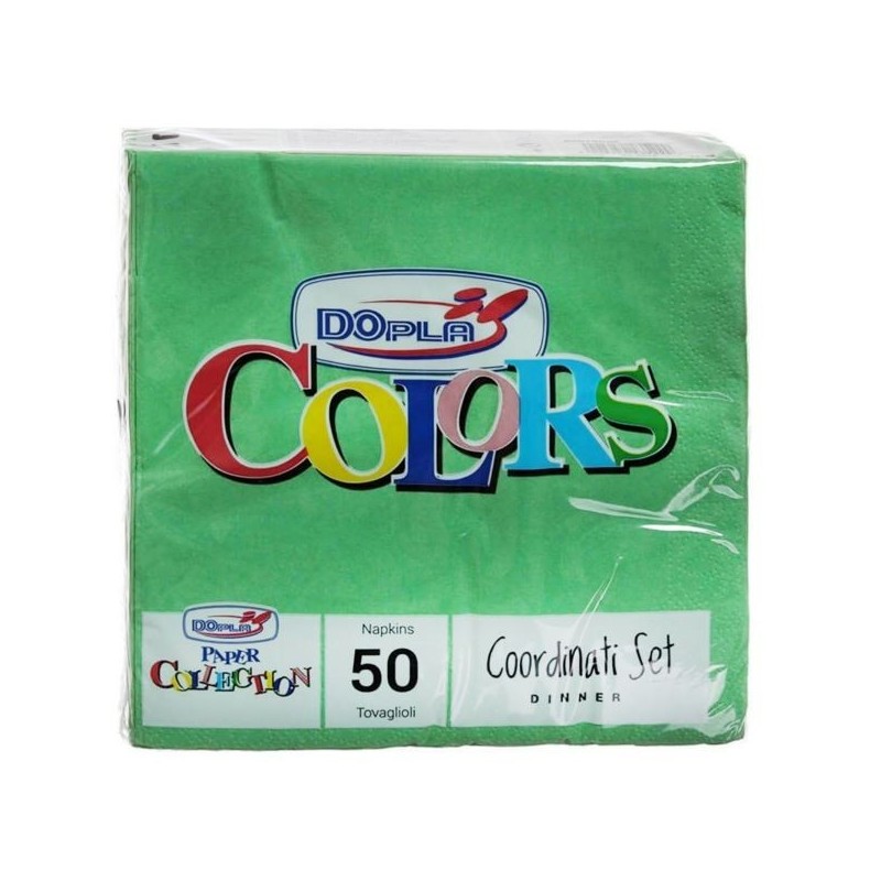 DOPLA TOVAGLIOLI OVATTA 33X33 VERDE FORESTA 50PZ 2V