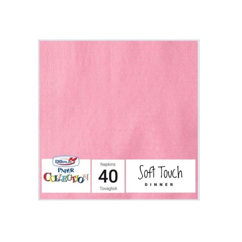 DOPLA TOVAGLIOLI ROSA 38X38 2V 40PZ