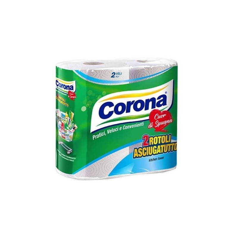 CORONA ASCIUGATUTTO CUORE DI SPUGNA 2 ROT. 2V