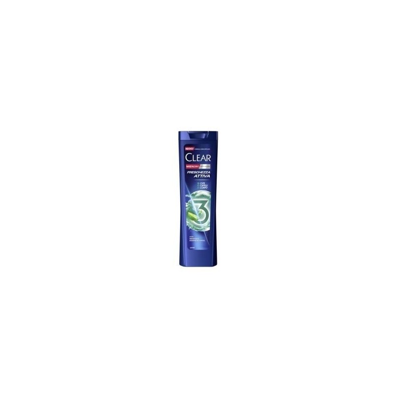 CLEAR MEN SHAMPOO 3IN1 FRESCHEZZA ATTIVA MENTOLO 225 ML