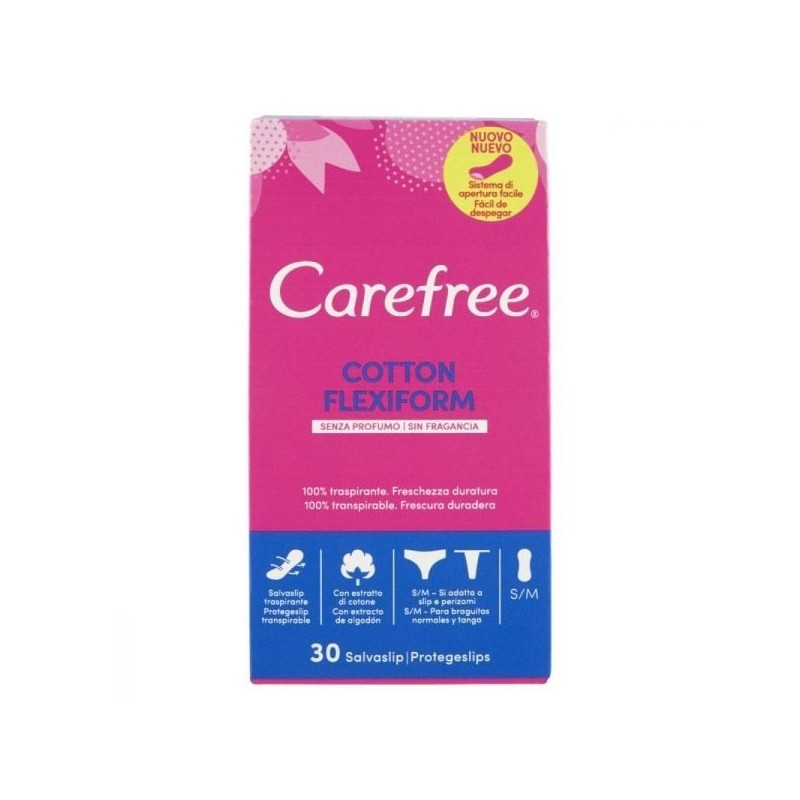 CAREFREE SALVASLIP COTTON FLEXIFORM 30 PZ