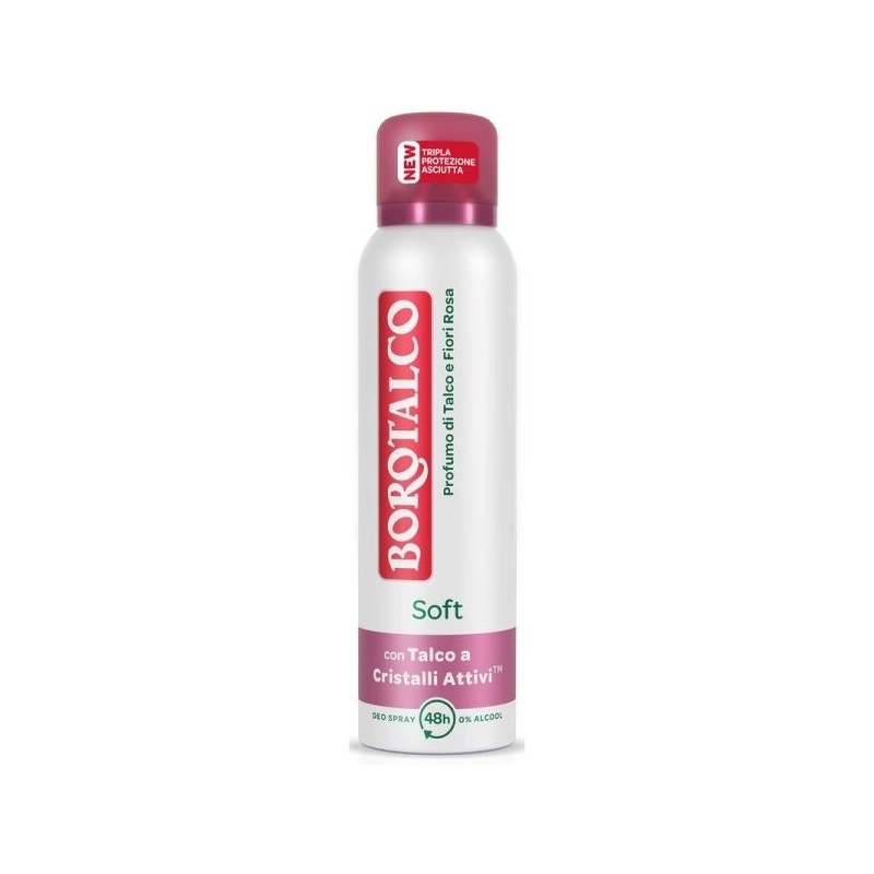 BOROTALCO DEO SPRAY SOFT TALCO E FIORI ROSA 150 ML