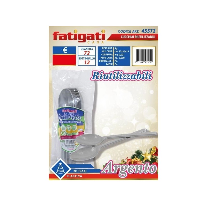 BELLE FESTE CUCCHIAI RIUTILIZ. ARGENTO 20PZ