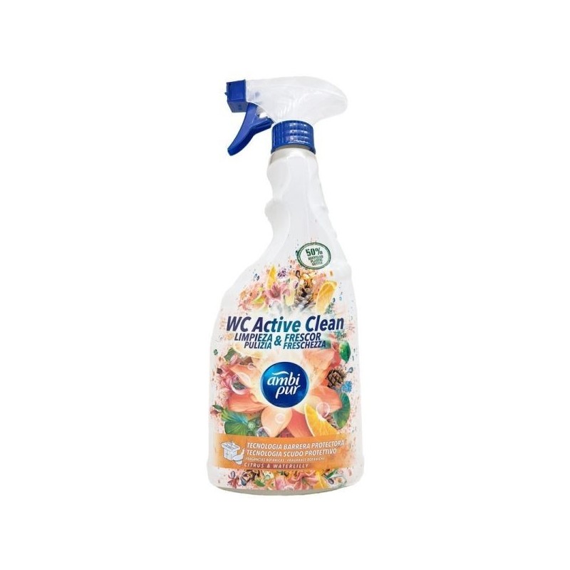 AMBI PUR WC ACTIVE CLEAN SPRAY BAGNO CITRUS&WATERLILLY 750 ML