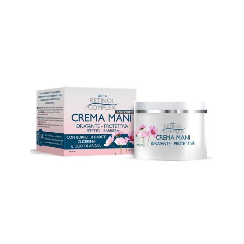 RETINOL COMPLEX CREMA MANI BURRO KARITE GLICERINA E ARGAN 250 ML