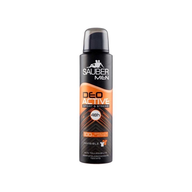 SAUBER MEN DEO SPRAY INVISIBLE ACTIVE 150 ML