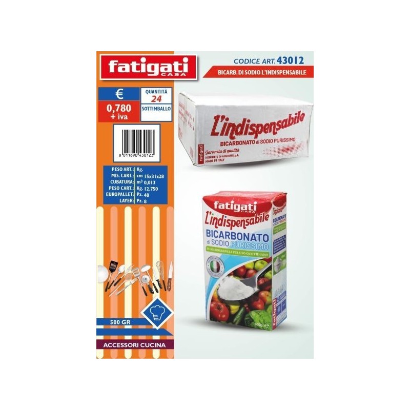 L'INDISPENSABILE BICARBONATO DI SODIO 500 GR