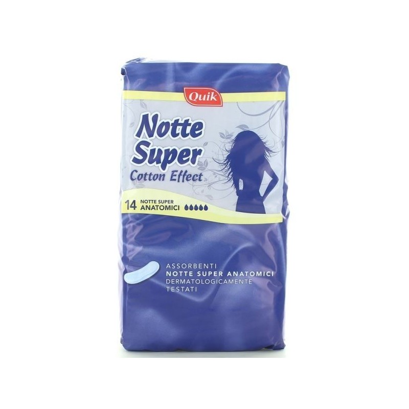 QUIK ASSORBENTE NOTTE SUPER ANATOMICO 14 PZ