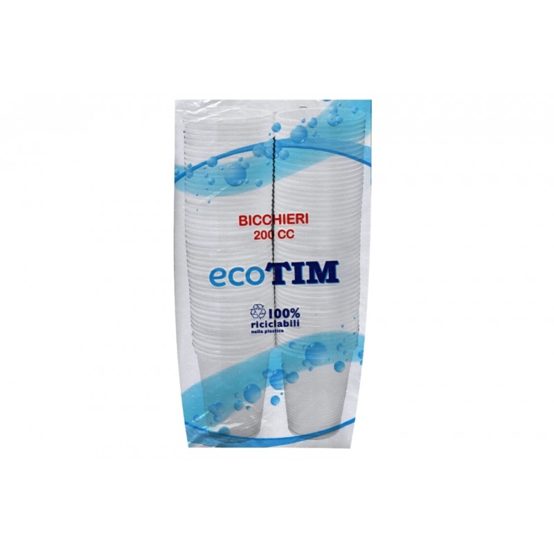 BICCHIERE ECO TIM BIANCO 200cc 96pz