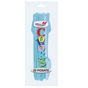 DOPLA COLTELLI AZZURRO 20PZ