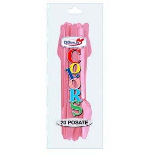 DOPLA COLTELLI ROSA 20 PZ