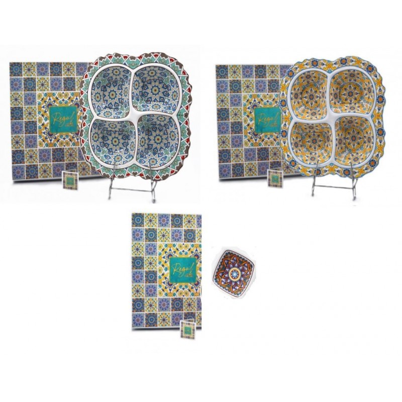 ANTIPASTIERA CERAMICA PIATTO 4 SCOMPARTI 25cm 3955 SUD