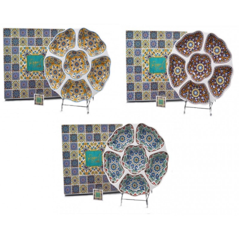 ANTIPASTIERA CERAMICA PIATTO 6 SCOMPARTI 25cm 3953 SUD