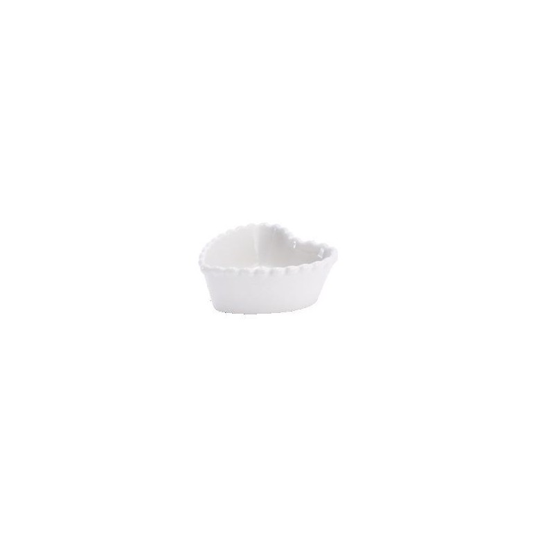 COPPETTA FINGER FOOD CERAMICA BIANCA CUORE 11,5x4cm 954 AD