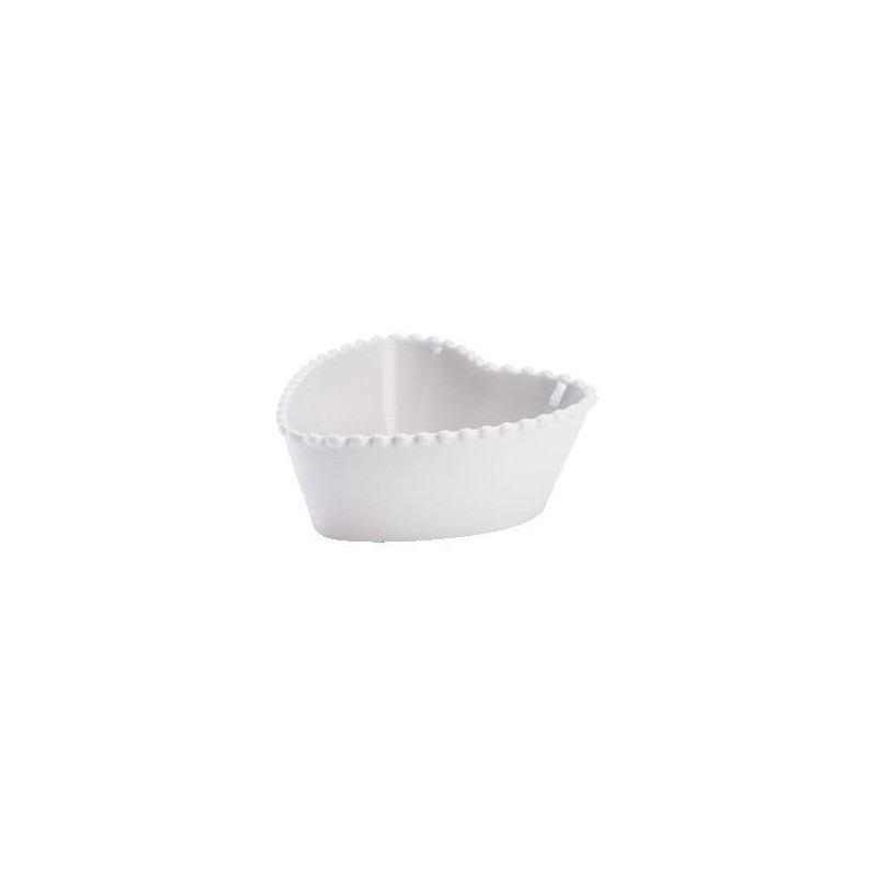 COPPETTA FINGER FOOD CERAMICA BIANCA CUORE 22x8cm 957 AD