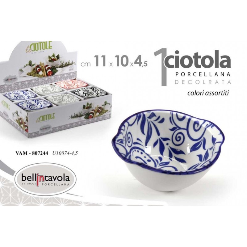 INSALATIERA CERAMICA C/Manici COPPETTA 11cm GICOS