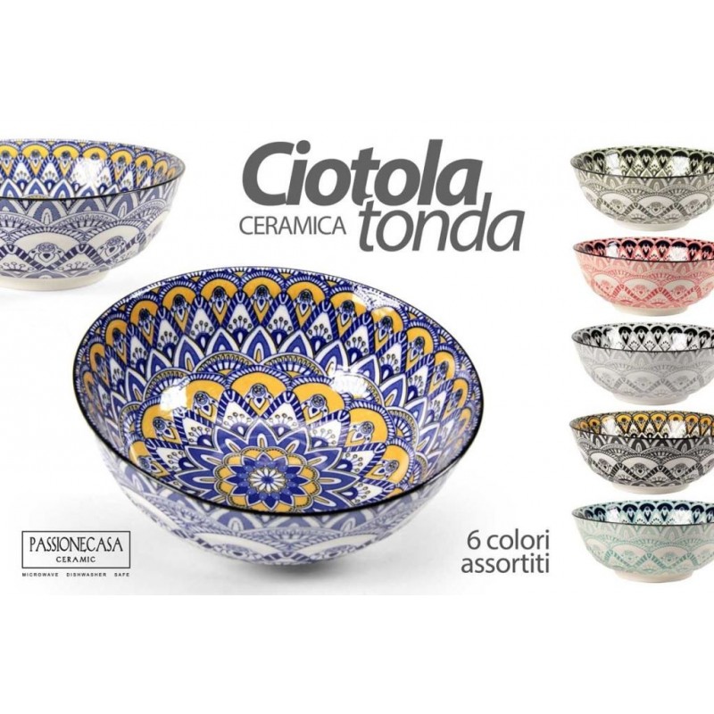 INSALATIERA CERAMICA DECORATA 23cm GICOS